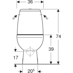 SOLO WC kompakt odp.poz.arm.3/6l b/deski KOŁO 79210000