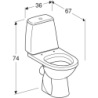 SOLO WC kompakt odp.poz.arm.3/6l b/deski KOŁO 79210000