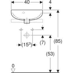 SOLO umywalka meblowa 40cm KOŁO 72942000