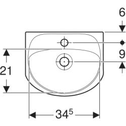SOLO umywalka meblowa 40cm KOŁO 72942000