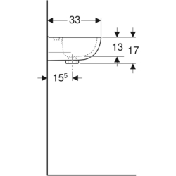 SOLO umywalka 40cm z/o biała KOŁO 72141000