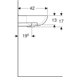 SOLO umywalka meblowa 50cm KOŁO 71950000