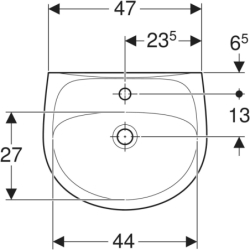 SOLO umywalka meblowa 50cm KOŁO 71950000