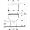 IDOL WC kompakt odp.pion, spłuczka z arm3/6l, deska 10131 KOŁO 19036000
