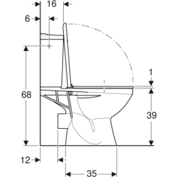 IDOL WC kompakt odp.pion, spłuczka z arm3/6l, deska 10131 KOŁO 19036000