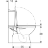 IDOL WC kompakt odp.poziom, spłuczka z arm3/6l, deska 10131 KOŁO 19035000
