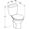 IDOL WC kompakt odp.poziom, spłuczka z arm3/6l, deska 10131 KOŁO 19035000