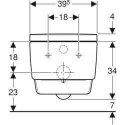 Urządzenie WC z funkcją higieny intymnej AquaClean Mera Comfort, wisząca miska WC, chrom GEBERIT 146.212.21.1