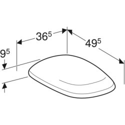 Deska Citterio wolnoopadająca GEBERIT 500.540.01.1