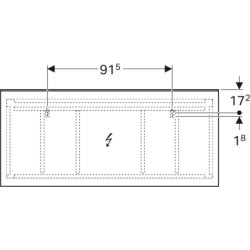 Lustro Xeno2 z podświetleniem 160 cm GEBERIT 500.204.00.1