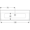 Umywalka Xeno2 140x48cm bez otw. Varicor GEBERIT 500.276.00.1