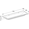 Umywalka Xeno2 140x48cm, 2 otw. Varicor GEBERIT 500.277.00.1