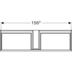 Szafka Xeno2 pod umywalkę 160 cm, 2 szuflady, biały połysk GEBERIT 500.346.01.1