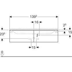 Szafka Xeno2 pod umywalkę 140 cm, 2 szuflady, ciepły szary mat GEBERIT 500.348.00.1