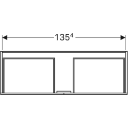 Szafka Xeno2 pod umywalkę 140 cm, 2 szuflady, ciepły szary mat GEBERIT 500.348.00.1