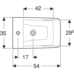 Bidet wiszący Xeno2, KT GEBERIT 500.501.01.1
