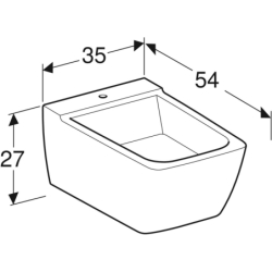Bidet wiszący Xeno2, KT GEBERIT 500.501.01.1