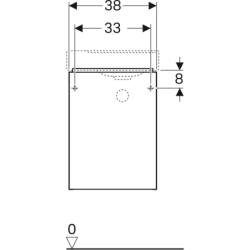 Szafka Xeno2 pod umywalkę 40 cm, biały połysk GEBERIT 500.502.01.1