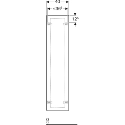 Szafka Xeno2 boczna wysoka 36x170 cm, biały GEBERIT 500.503.01.1
