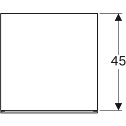 Szafka Xeno2 boczna 45 cm, ciepły szary mat GEBERIT 500.504.00.1