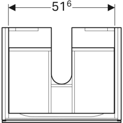 Szafka Xeno2 pod umywalkę 60 cm, 1 szuflada, szary mat płótno GEBERIT 500.505.43.1