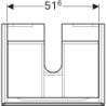Szafka Xeno2 pod umywalkę 60 cm, 1 szuflada, szary mat płótno GEBERIT 500.505.43.1