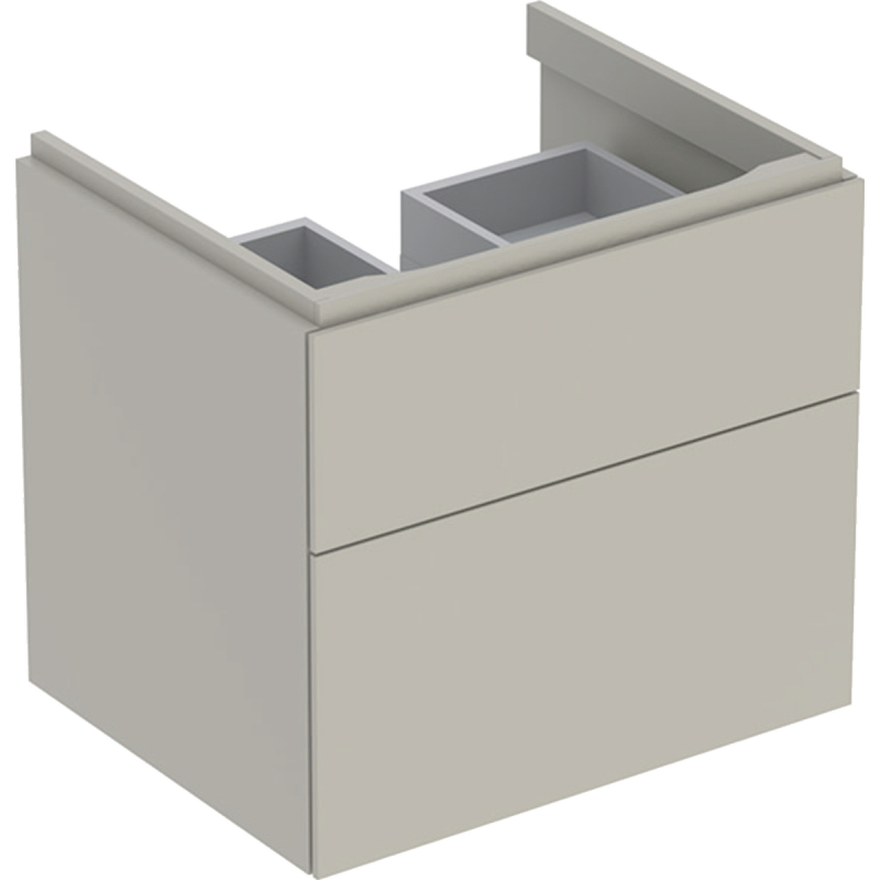 Szafka Xeno2 pod umywalkę 60 cm, 2 szuflady, ciepły szary mat GEBERIT 500.506.00.1