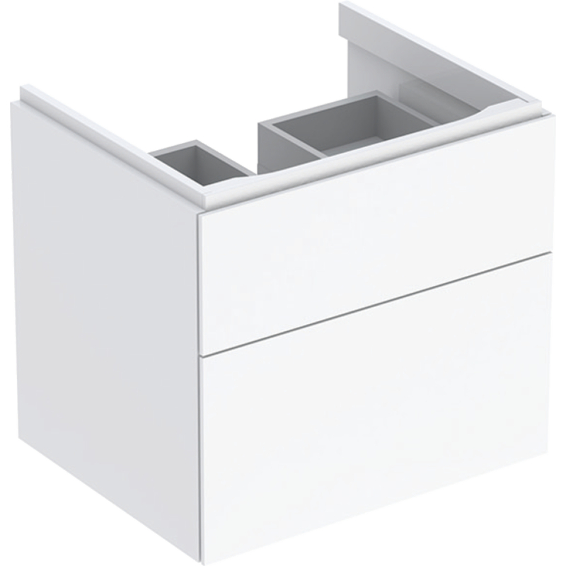 Szafka Xeno2 pod umywalkę 60 cm, 2 szuflady, biały połysk GEBERIT 500.506.01.1