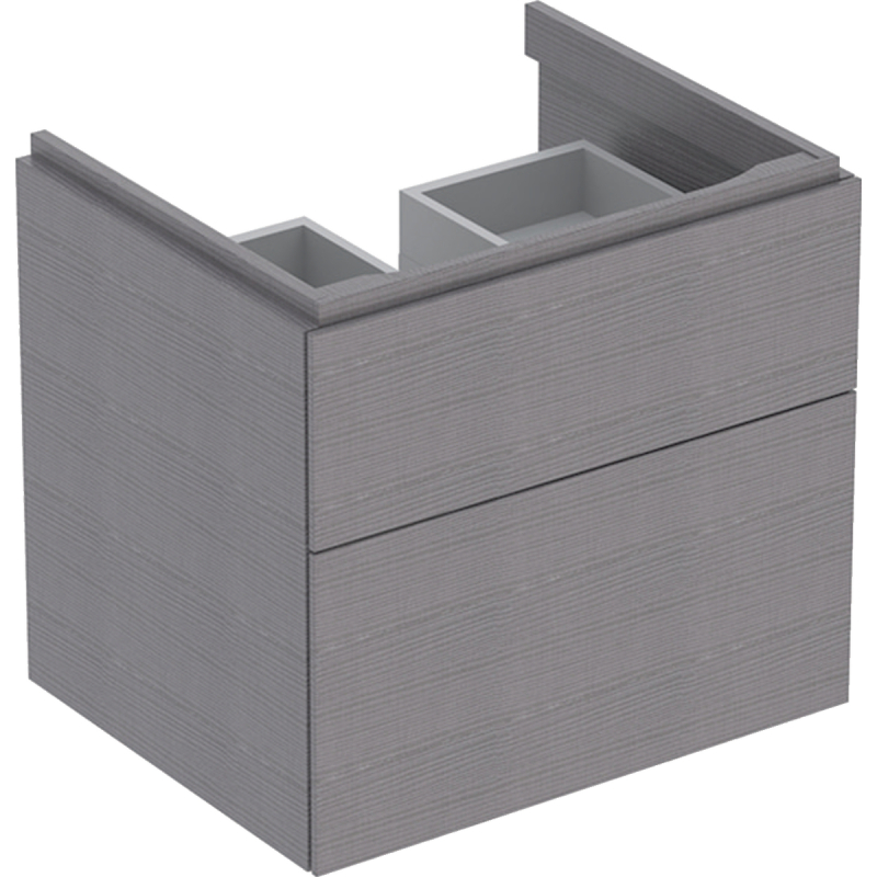 Szafka Xeno2 pod umywalkę 60 cm, 2 szuflady, szary mat płótno GEBERIT 500.506.43.1