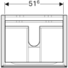 Szafka Xeno2 pod umywalkę 60 cm, 2 szuflady, szary mat płótno GEBERIT 500.506.43.1