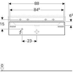Szafka Xeno2 pod umywalkę 90 cm, 1 szuflada, szary mat płótno GEBERIT 500.508.43.1