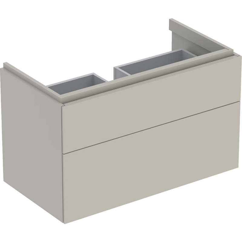 Szafka Xeno2 pod umywalkę 90 cm, 2 szuflady, ciepły szary mat GEBERIT 500.509.00.1