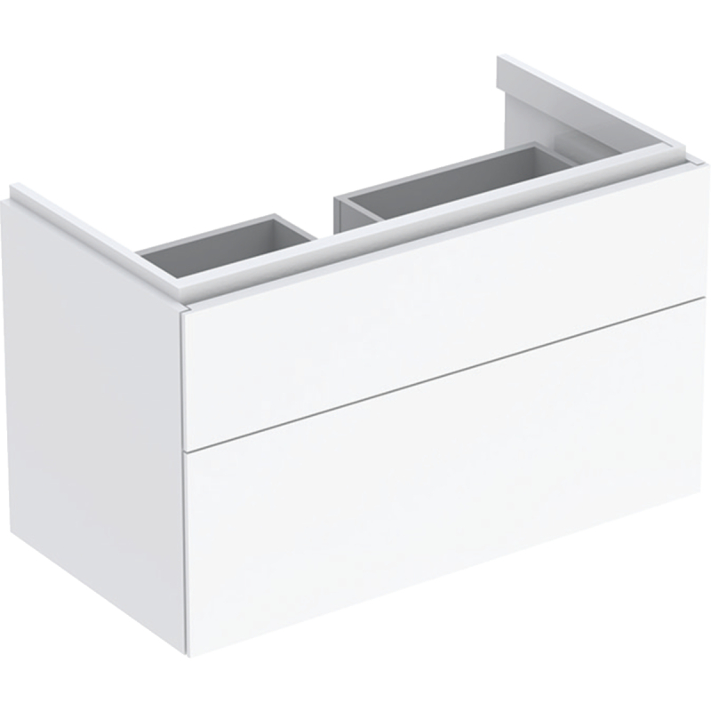 Szafka Xeno2 pod umywalkę 90 cm, 2 szuflady, biały połysk GEBERIT 500.509.01.1