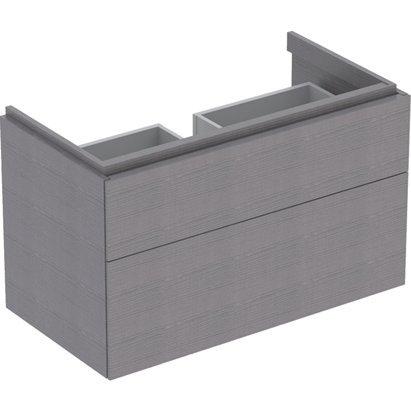 Szafka Xeno2 pod umywalkę 90 cm, 2 szuflady, szary mat płótno GEBERIT 500.509.43.1