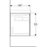 Szafka Xeno2 pod umywalkę 90 cm, 2 szuflady, szary mat płótno GEBERIT 500.509.43.1