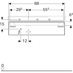 Szafka Xeno2 pod umywalkę 90 cm lewa, 1 szuflada, szary mat płótno GEBERIT 500.513.43.1