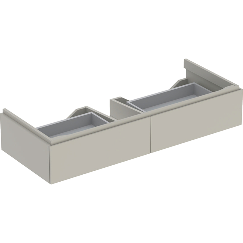 Szafka Xeno2 pod umywalkę 120 cm, 2 szuflady, ciepły szary mat GEBERIT 500.517.00.1