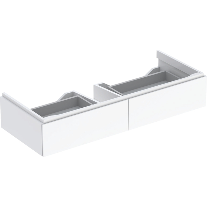 Szafka Xeno2 pod umywalkę 120 cm, 2 szuflady, biały połysk GEBERIT 500.517.01.1