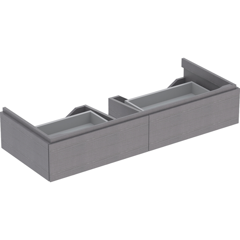 Szafka Xeno2 pod umywalkę 120 cm, 2 szuflady, szary mat płótno GEBERIT 500.517.43.1