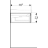 Szafka Xeno2 pod umywalkę 120 cm, 2 szuflady, szary mat płótno GEBERIT 500.517.43.1