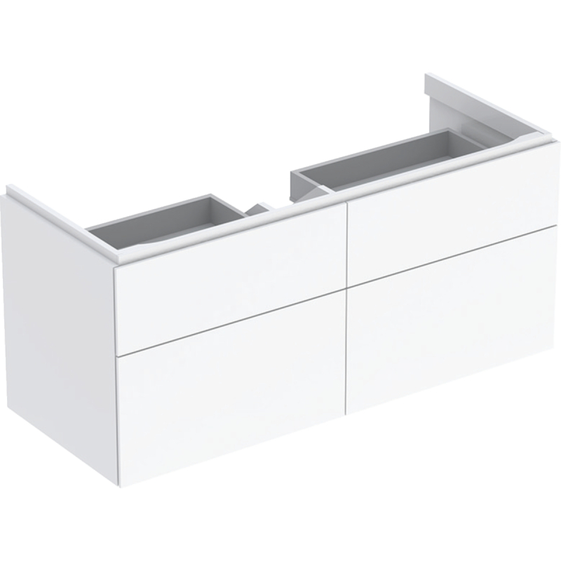 Szafka Xeno2 pod umywalkę 120 cm, 4 szuflady, biały połysk GEBERIT 500.518.01.1