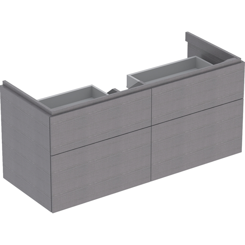 Szafka Xeno2 pod umywalkę 120 cm, 4 szuflady, szary mat płótno GEBERIT 500.518.43.1