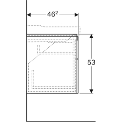 Szafka Xeno2 pod umywalkę 120 cm, 4 szuflady, szary mat płótno GEBERIT 500.518.43.1