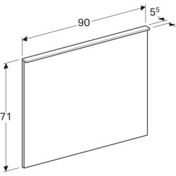 Lustro Xeno2 z podświetleniem 90 cm GEBERIT 500.522.00.1