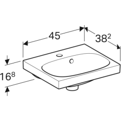 Umywalka Acanto, B45 GEBERIT 500.636.01.2