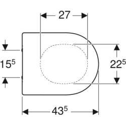 Deska sedesowa Acanto, wolnoopadająca, wypinana GEBERIT 500.660.01.2