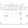 Umywalka iCon 120 cm, z 2 otworami GEBERIT 124020000