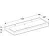 Umywalka iCon 120 cm, z 2 otworami GEBERIT 124020000
