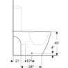 Miska stojąca WC iCon do spłuczki nasadzanej, lejowa, ukryte mocowania, Rimfree GEBERIT 200460000