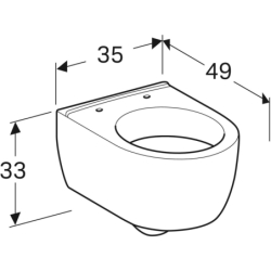 Miska wisząca WC iCon, krótka, ukryte mocowania GEBERIT 204030000